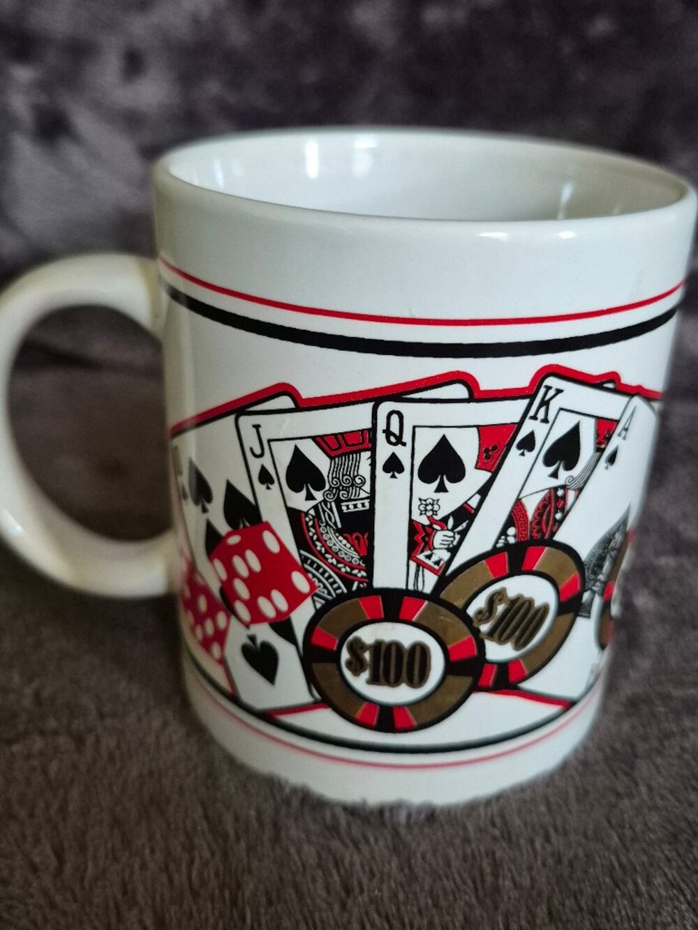 Vintage Playing Cards Gambling 10 oz Coffee Mug Las Vegas